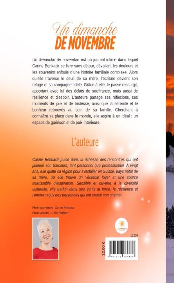 Quatrième de couverture de « Un dimanche de novembre »