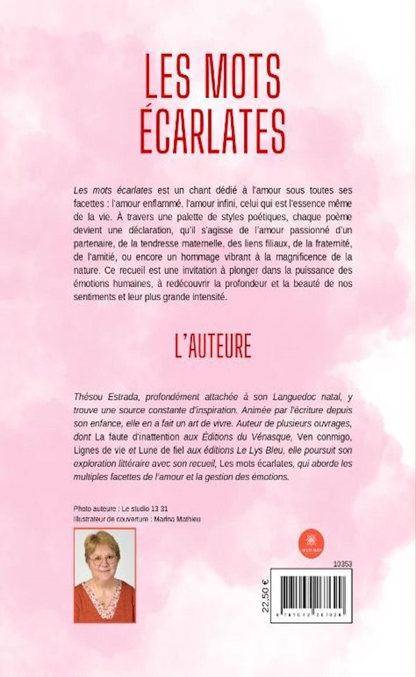 Quatrième de couverture de « Les mots écarlates : Recueil »