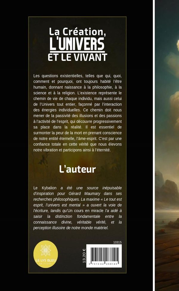 Quatrième de couverture de « La création, l'univers et le vivant : essai »