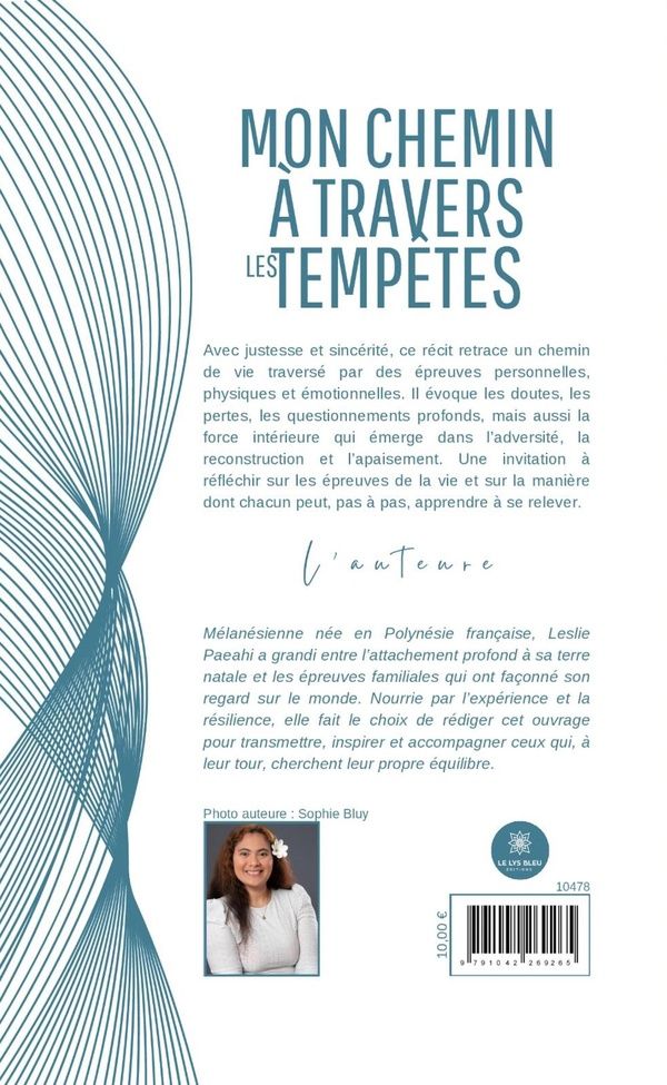 Quatrième de couverture de « Mon chemin à travers les tempêtes »