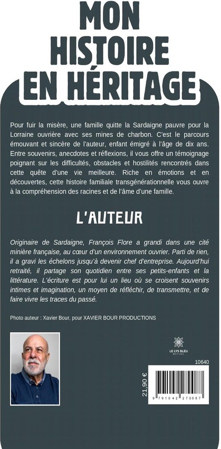 Quatrième de couverture de « Mon histoire en héritage »