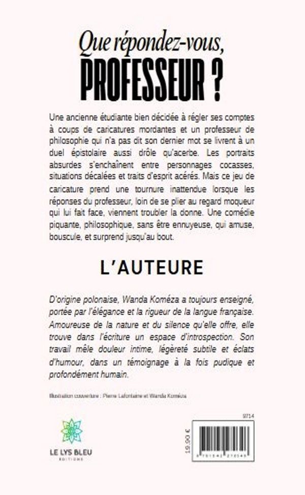 Quatrième de couverture de « Que répondez-vous, professeur ? »