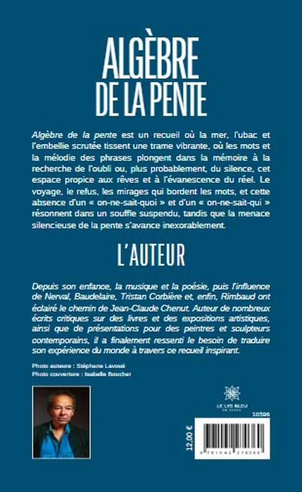 Quatrième de couverture de « Algèbre de la pente : recueil »