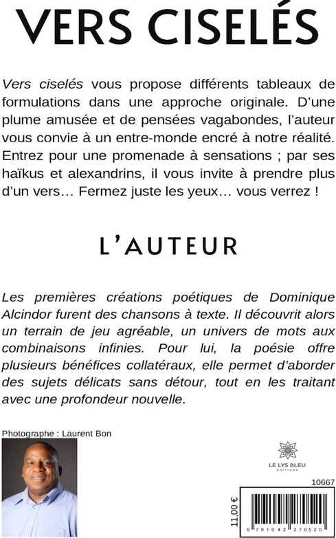 Quatrième de couverture de « Vers ciselés : Recueil »