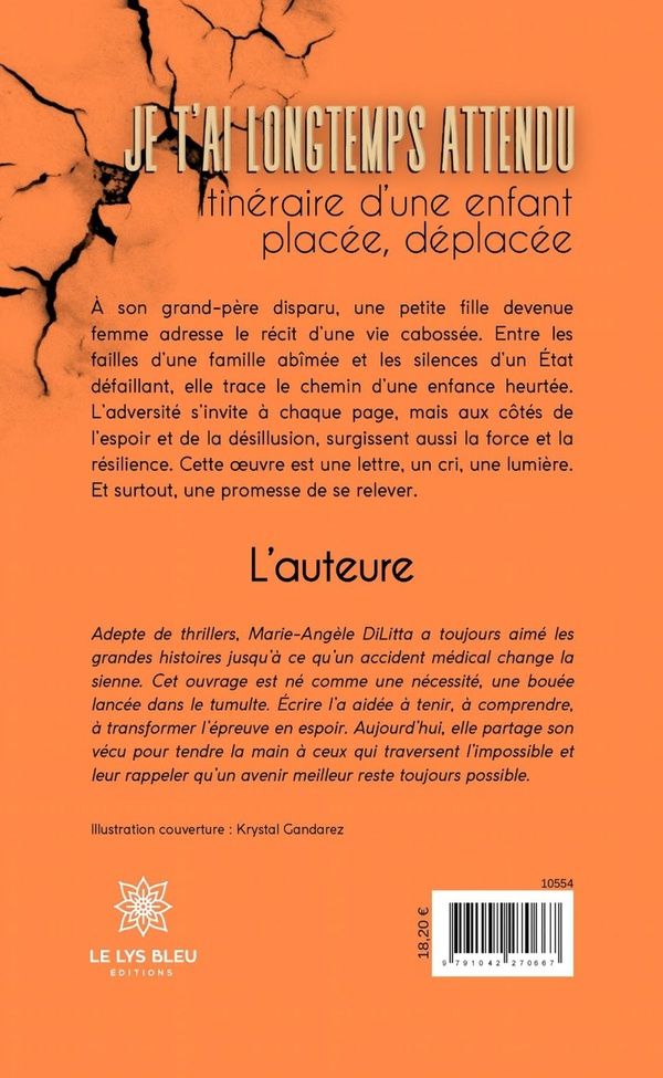Quatrième de couverture de « Je t'ai longtemps attendu : Itinéraire d'une enfant placée, déplacée »