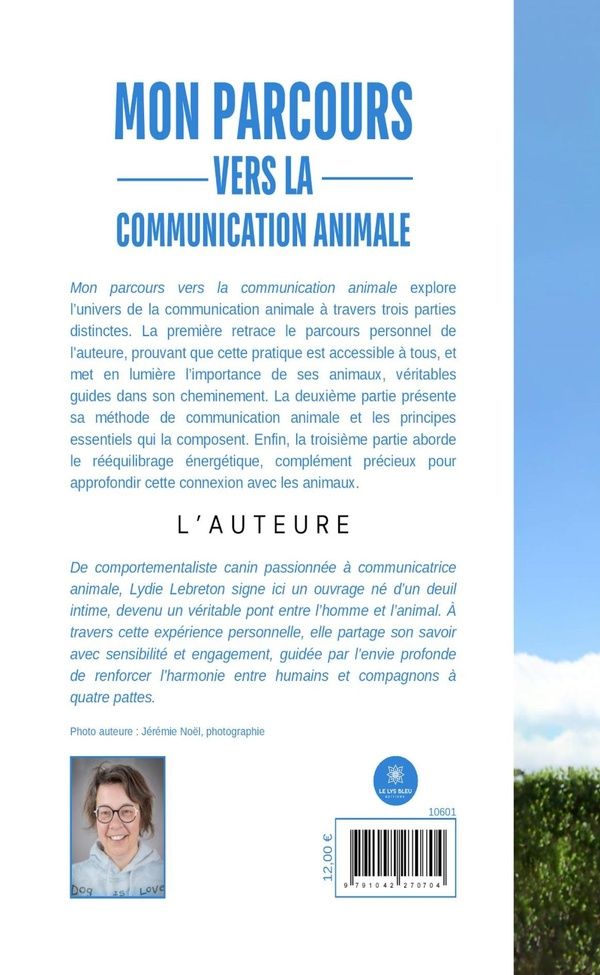Quatrième de couverture de « Mon parcours vers la communication animale : Essai »