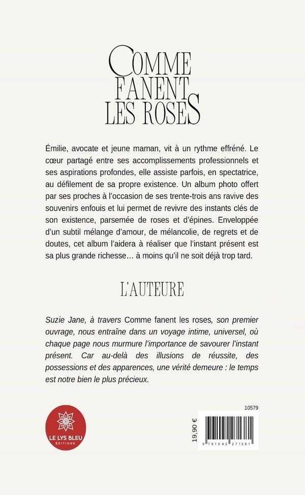Quatrième de couverture de « Comme fanent les roses »