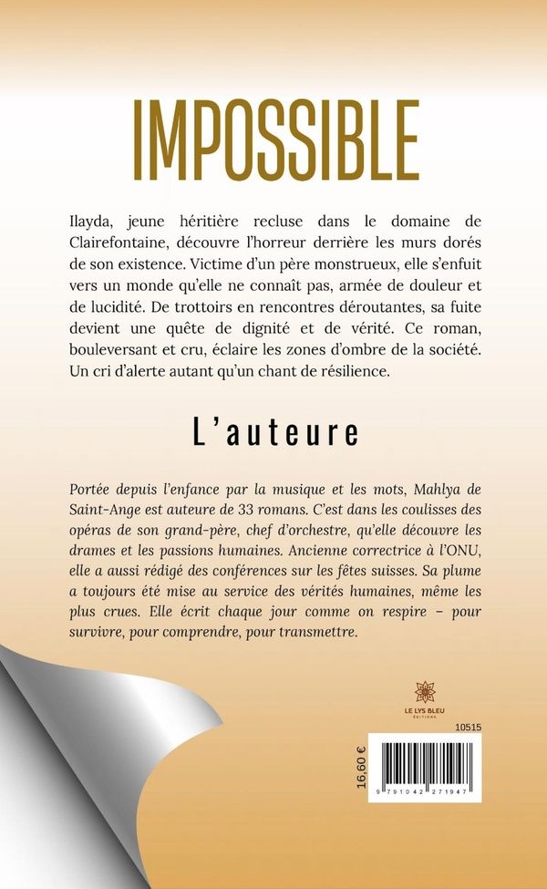 Quatrième de couverture de « Impossible : Roman »