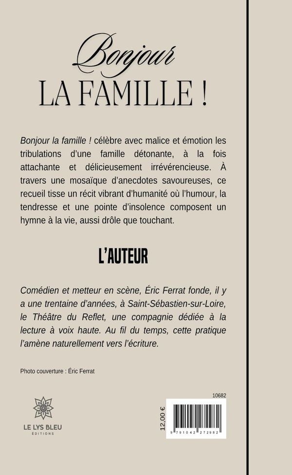 Quatrième de couverture de « Bonjour la famille ! : Nouvelles »