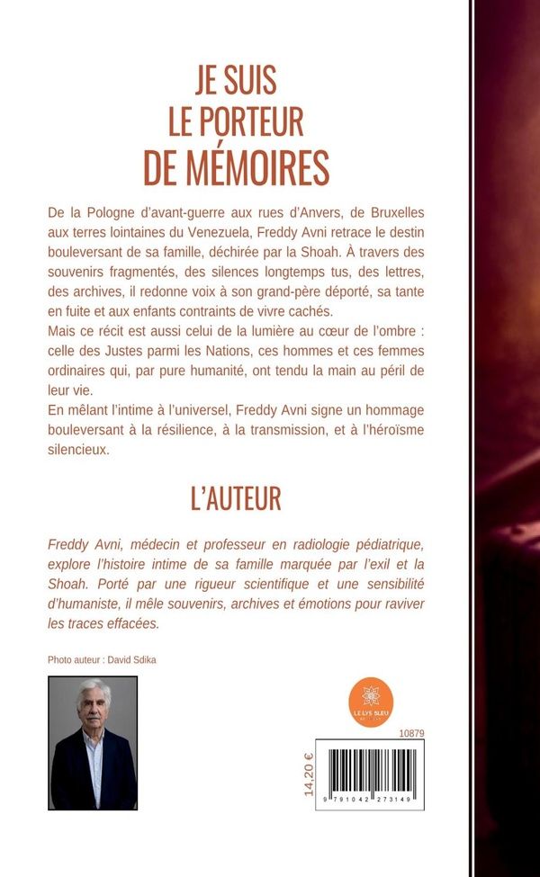 Quatrième de couverture de « Je suis le porteur de mémoires »