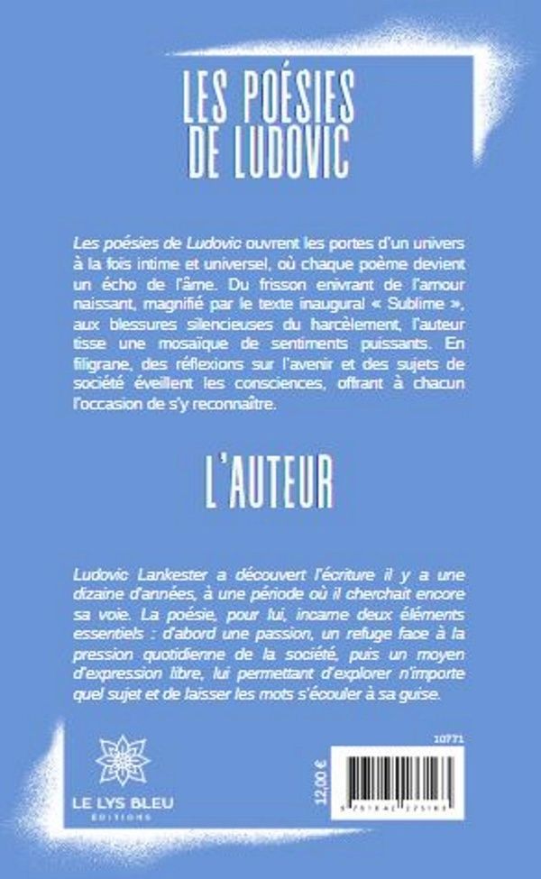 Quatrième de couverture de « Les poésies de Ludovic : Recueil »
