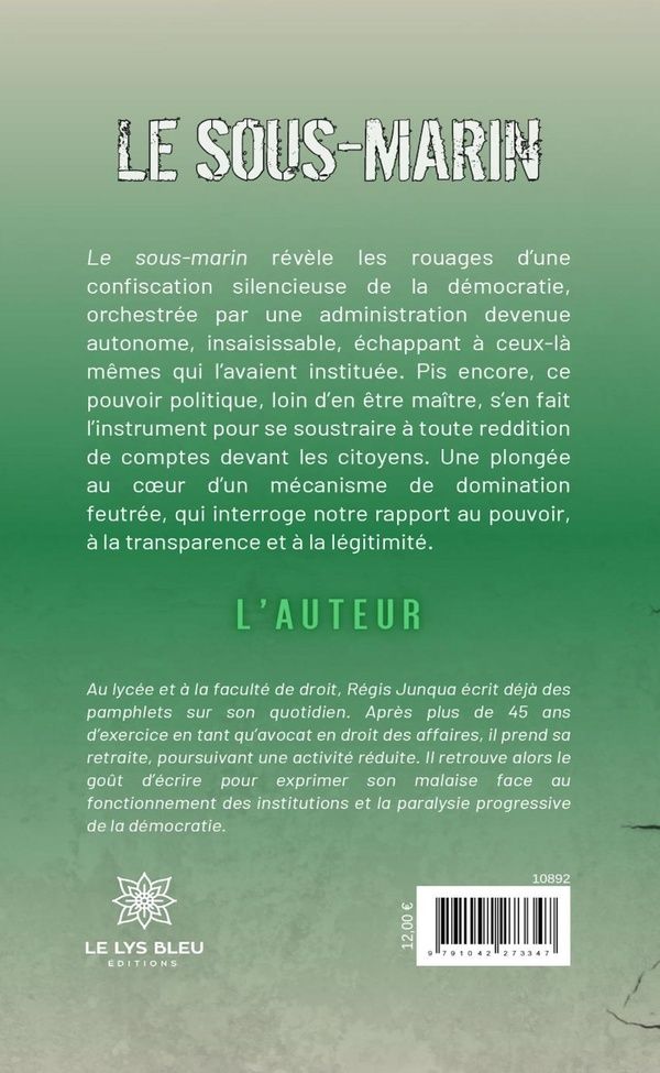 Quatrième de couverture de « Le sous-marin : Théâtre »