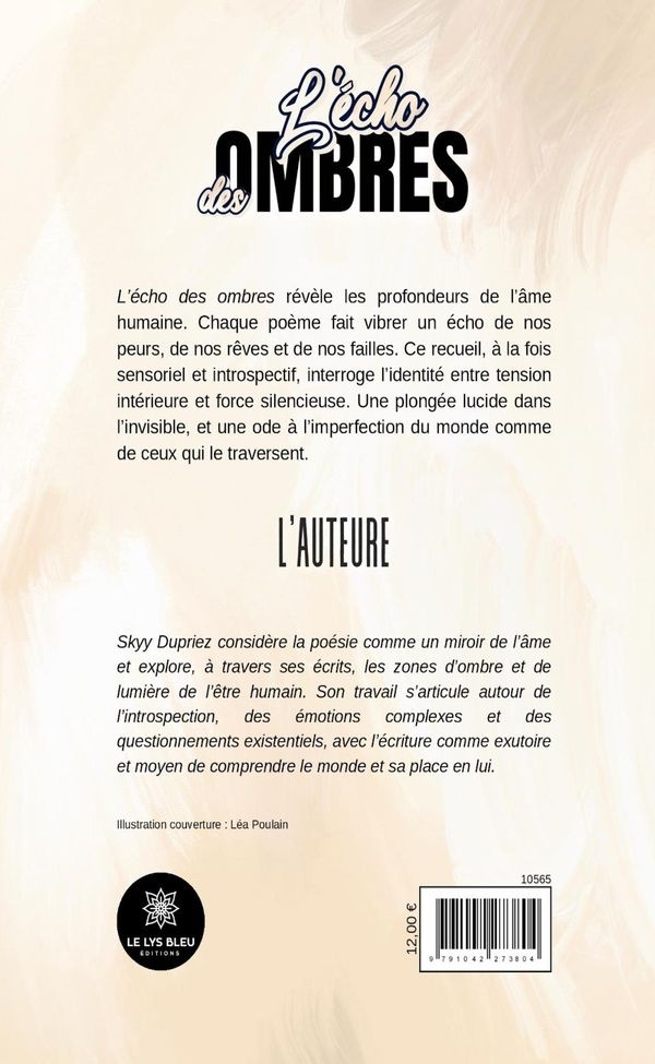 Quatrième de couverture de « L'écho des ombres : recueil »