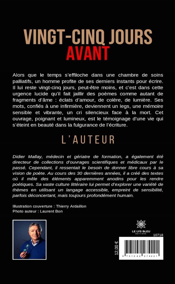 Quatrième de couverture de « Vingt-cinq jours avant »