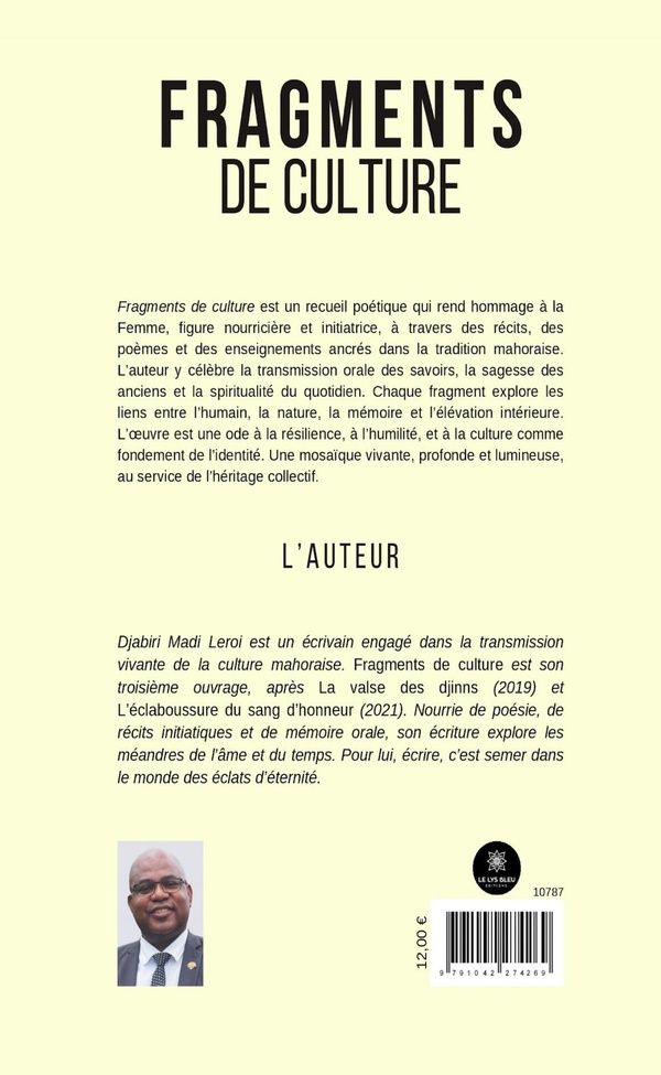 Quatrième de couverture de « Fragments de culture : Recueil »