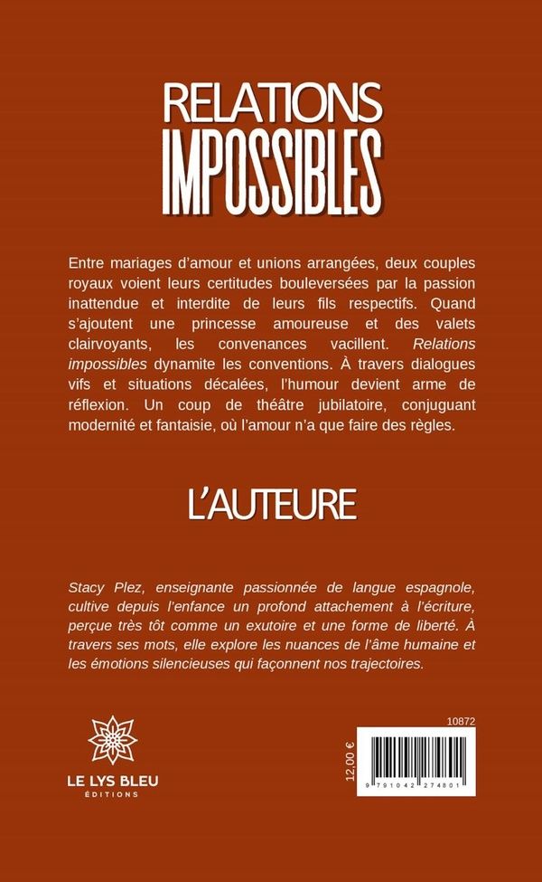 Quatrième de couverture de « Relations impossibles : Théâtre »