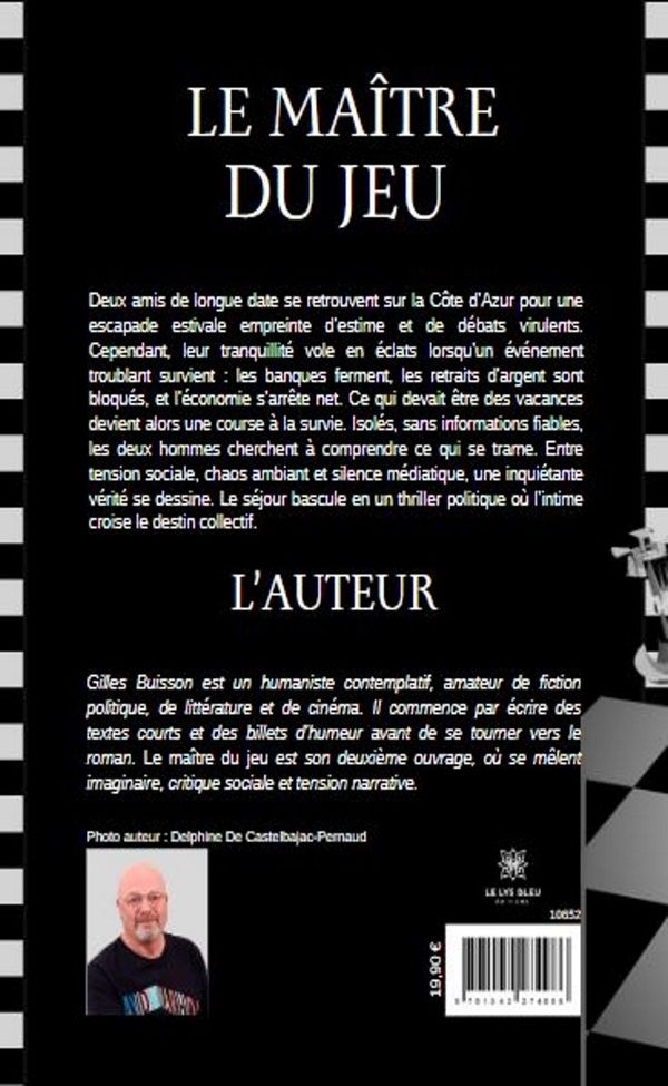 Quatrième de couverture de « Le maître du jeu : Roman »