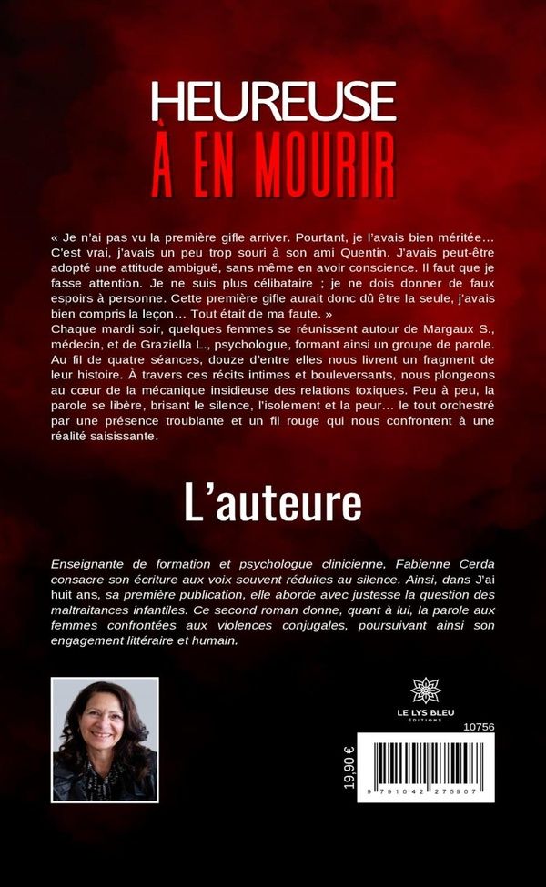 Quatrième de couverture de « Heureuse à en mourir »