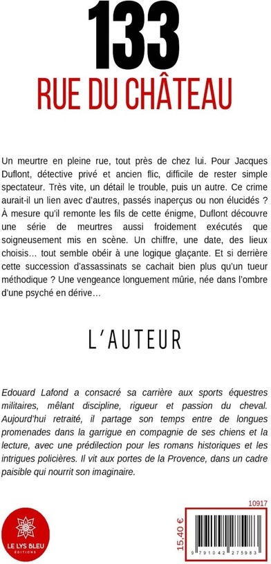 Quatrième de couverture de « 133 rue du château : Roman »