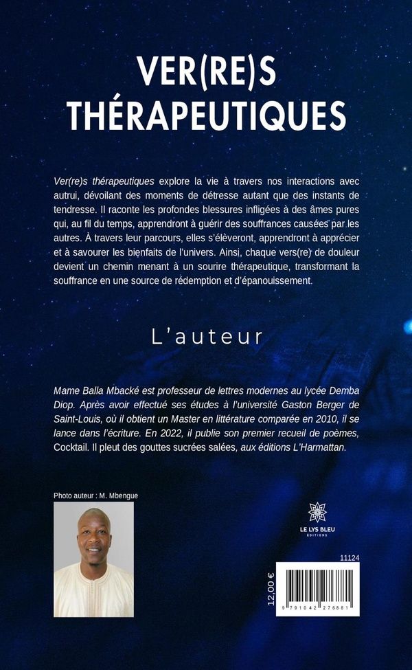 Quatrième de couverture de « Ver(re)s thérapeutiques : recueil »