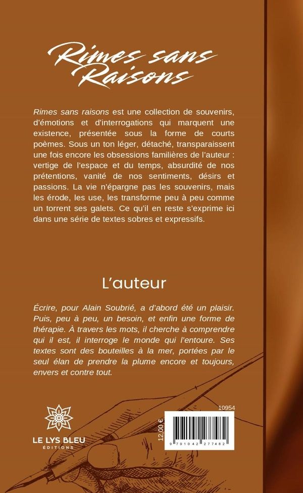 Quatrième de couverture de « Rimes sans raisons : Recueil »