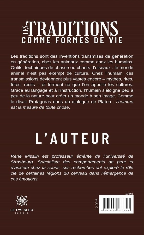 Quatrième de couverture de « Les traditions comme formes de vie »