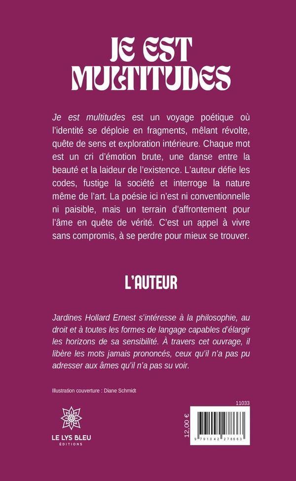 Quatrième de couverture de « Je est multitudes : recueil »