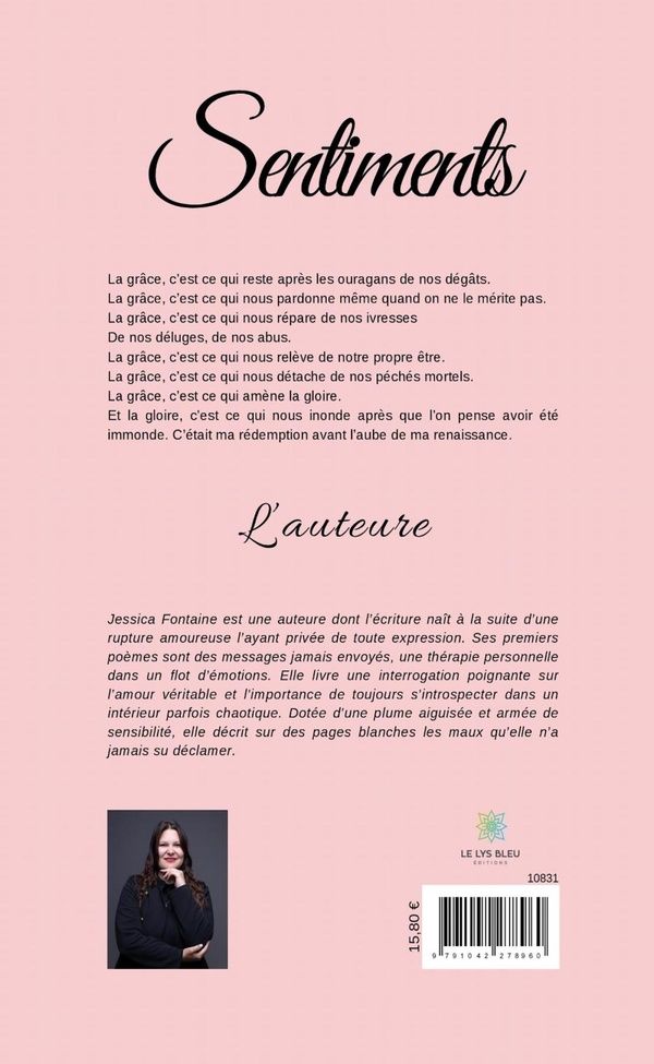 Quatrième de couverture de « Sentiments : recueil »