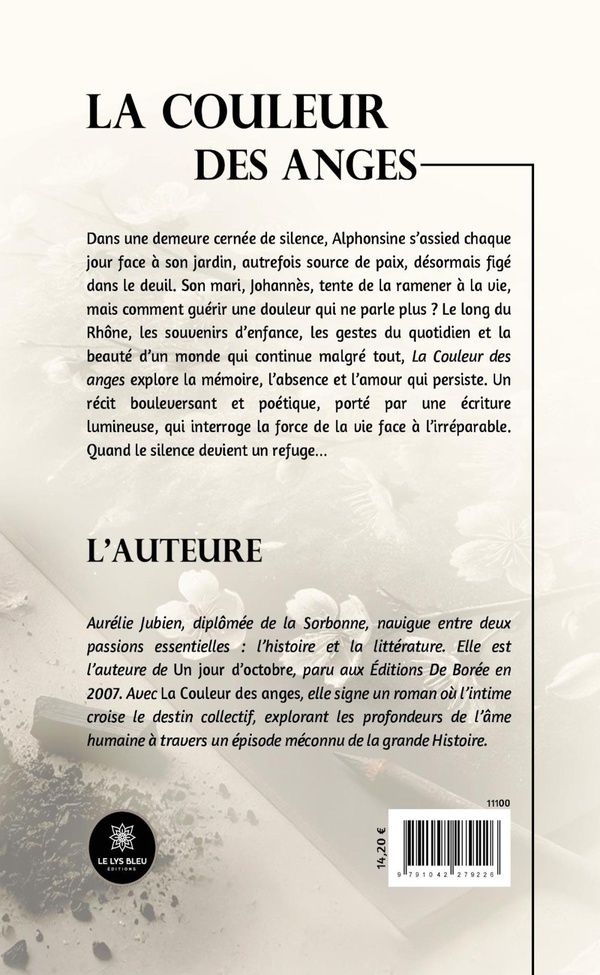 Quatrième de couverture de « La couleur des anges »