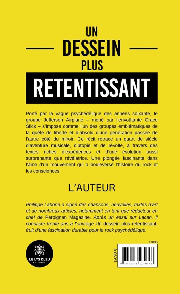 Quatrième de couverture de « Un dessein plus retentissant : essai »