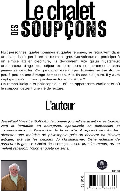 Quatrième de couverture de « Le chalet des soupçons : roman »