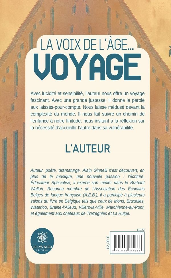 Quatrième de couverture de « La voix de l'âge... voyage : Recueil »