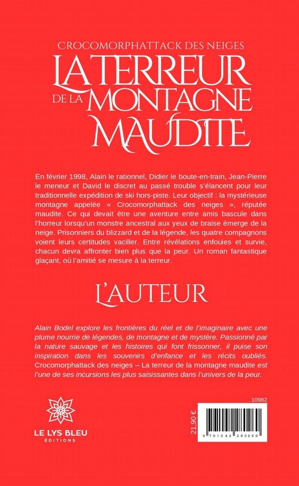 Quatrième de couverture de « Crocomorphattack des neiges : La terreur de la montagne maudite - Roman »