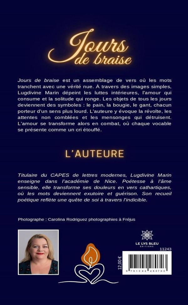 Quatrième de couverture de « Jours de braise : recueil »