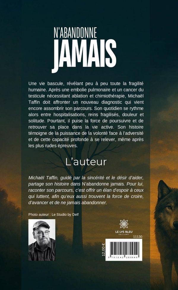 Quatrième de couverture de « N'abandonne jamais »