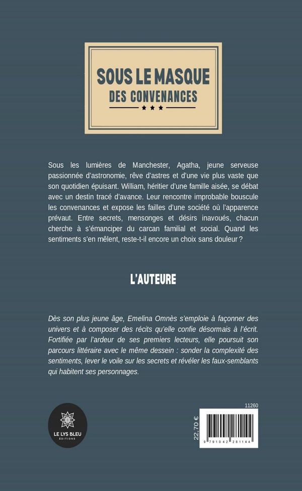Quatrième de couverture de « Sous le masque des convenances : roman »