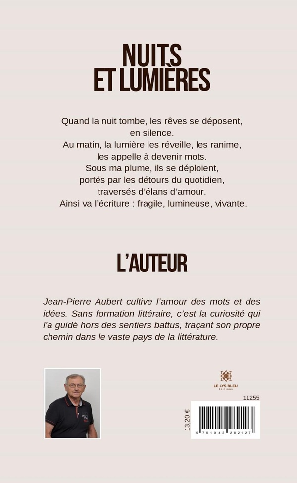 Quatrième de couverture de « Nuits et lumières : recueil »
