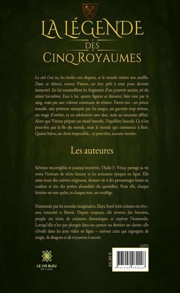 Quatrième de couverture de « La légende des Cinq Royaumes : Roman »