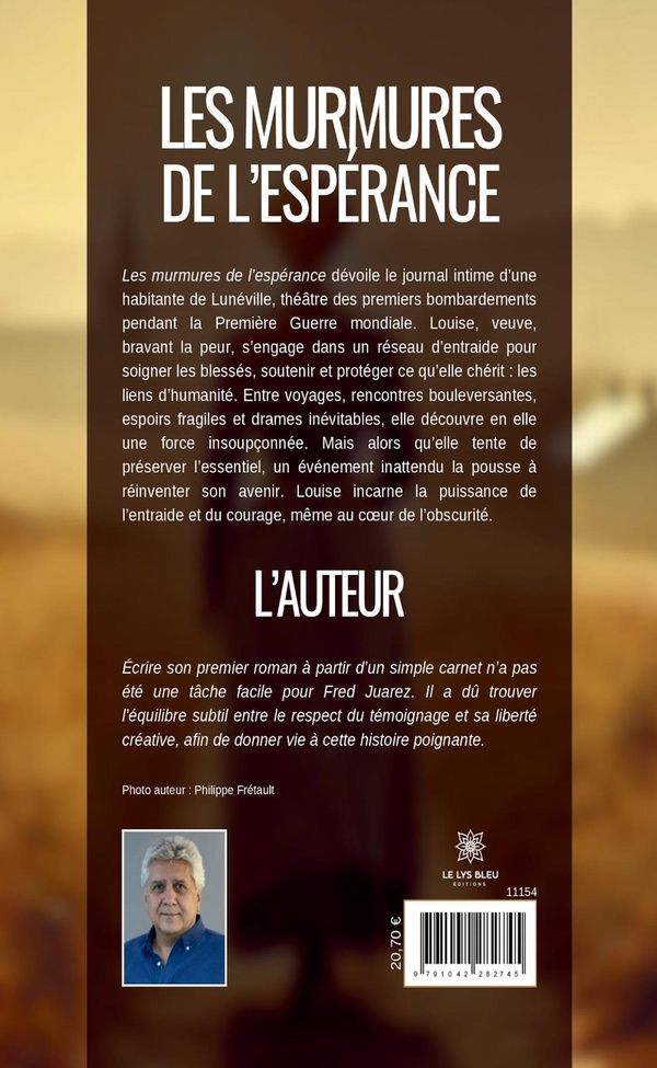 Quatrième de couverture de « Les murmures de l'espérance : roman »