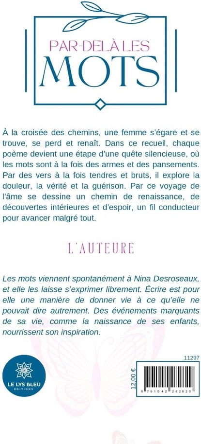 Quatrième de couverture de « Par-delà les mots : recueil »