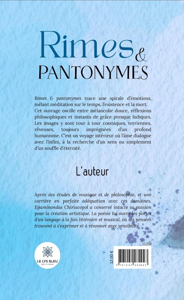 Quatrième de couverture de « Rimes & pantonymes : recueil »