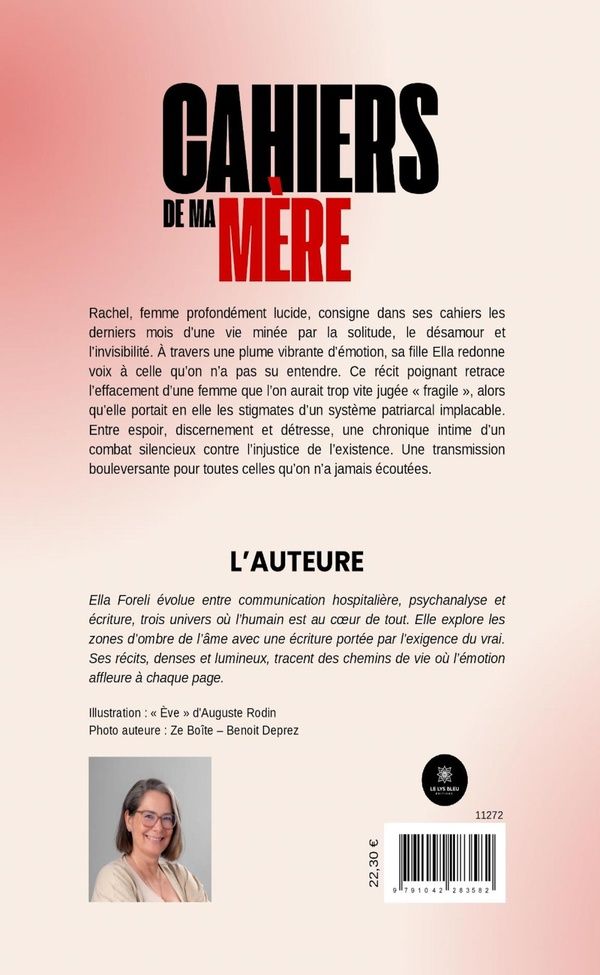 Quatrième de couverture de « Cahiers de ma mère »