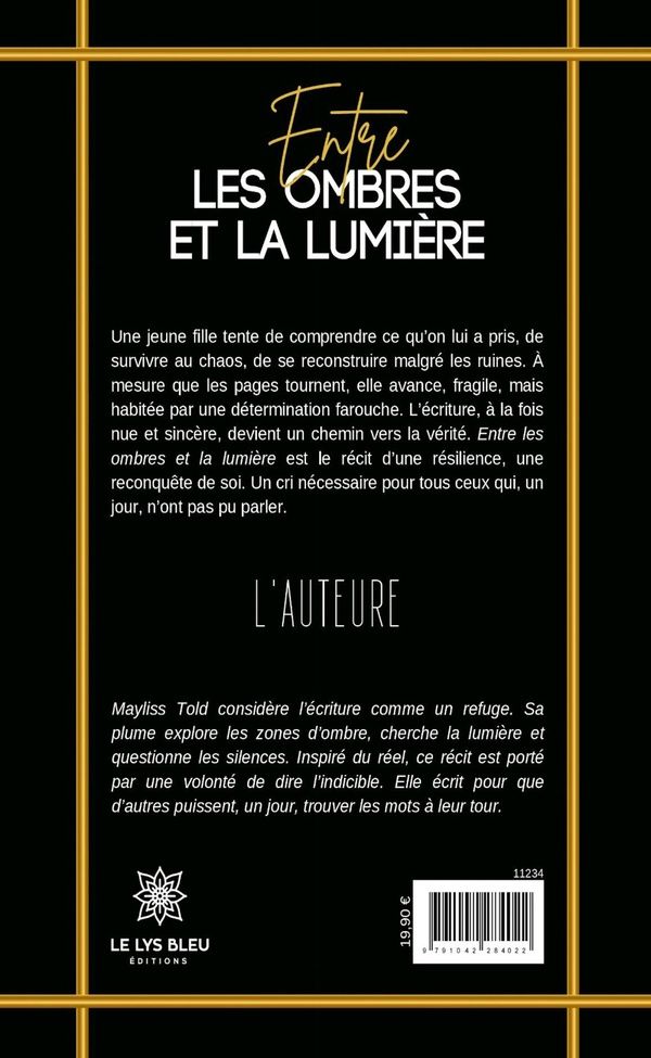 Quatrième de couverture de « Entre les ombres et la lumière »