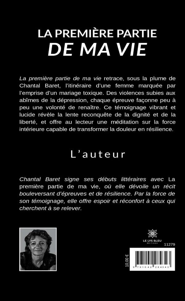 Quatrième de couverture de « La première partie de ma vie »