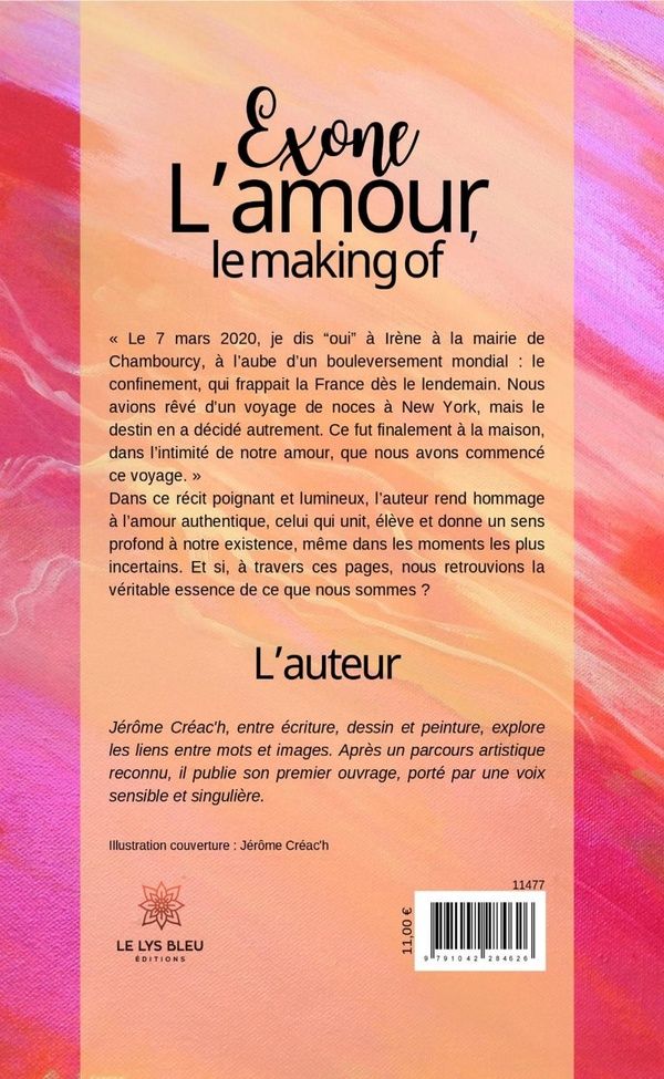 Quatrième de couverture de « Exone : L'amour, le making of »