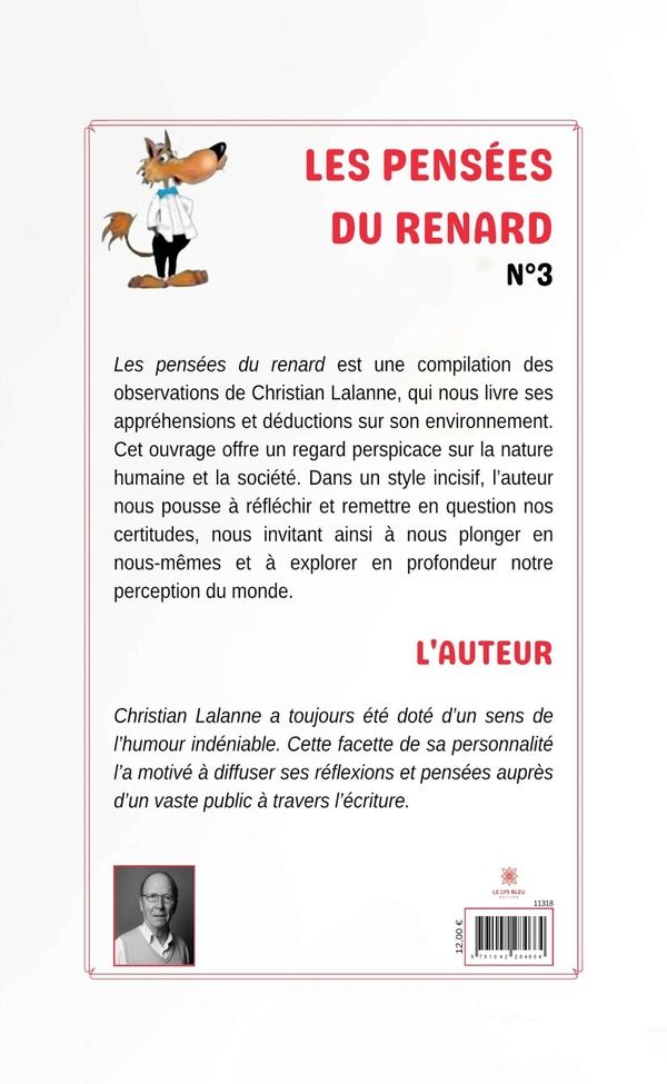 Quatrième de couverture de « Les pensées du renard »