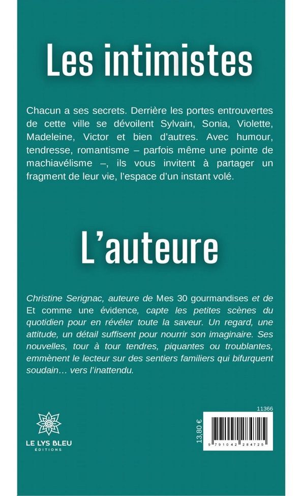 Quatrième de couverture de « Les intimistes : Nouvelles »