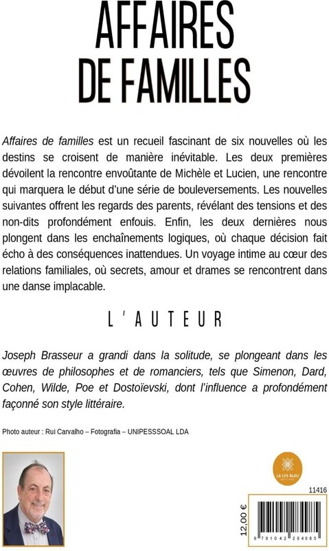 Quatrième de couverture de « Affaires de familles : nouvelles »