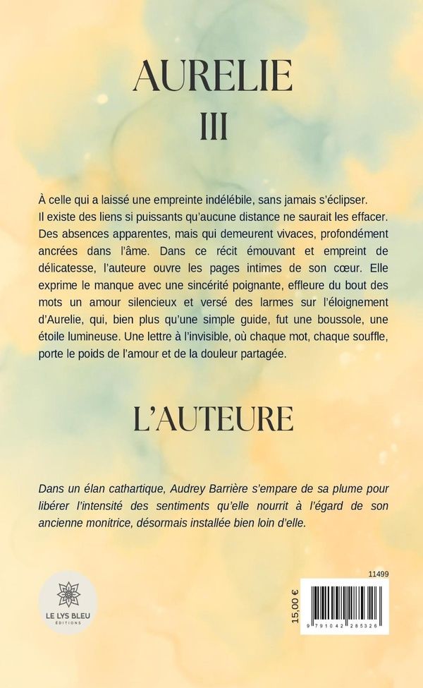 Quatrième de couverture de « Aurélie : roman »