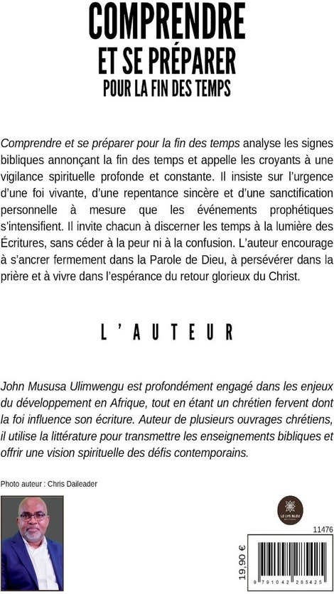 Quatrième de couverture de « Comprendre et se préparer pour la fin des temps : essai »